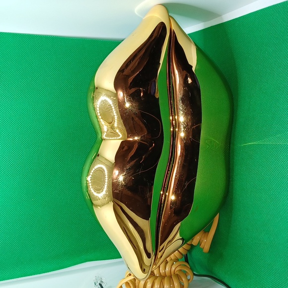 Gold Tone Analog Push Dial Novelty Phone - Picture 6 of 7